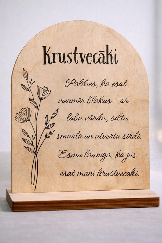 Dāvana krustvecākiem - dekors 