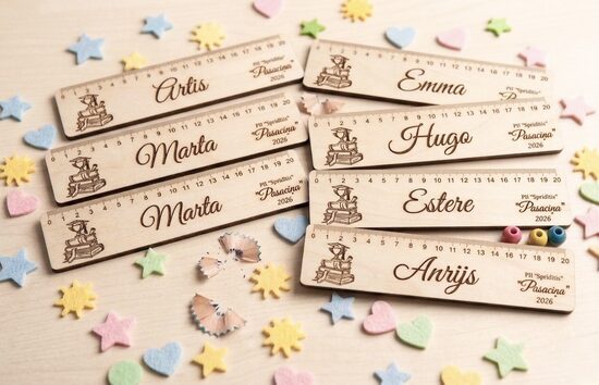 Personalizēts koka lineāls