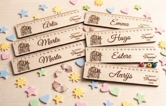 Personalizēts koka lineāls