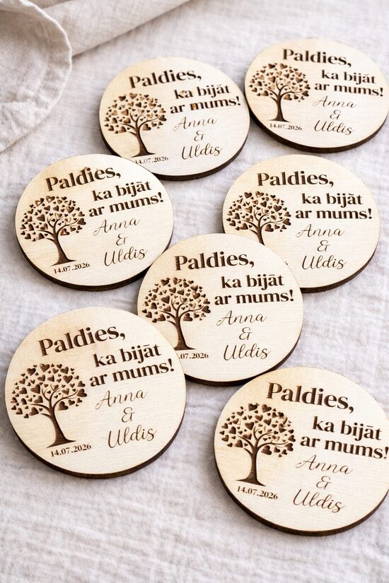 Personalizēti koka magnēti