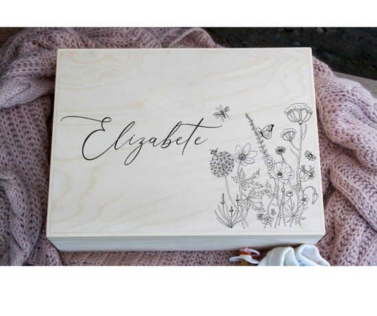 Personalizēta koka atmiņu lāde 