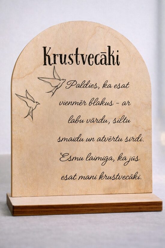 Dāvana krustvecākiem - dekors 