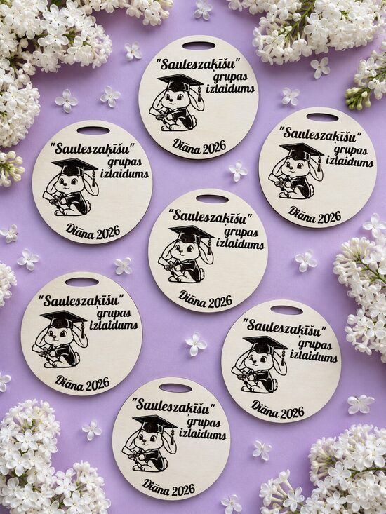 Personalizētas koka medaļas- bērnudārza izlaidumam