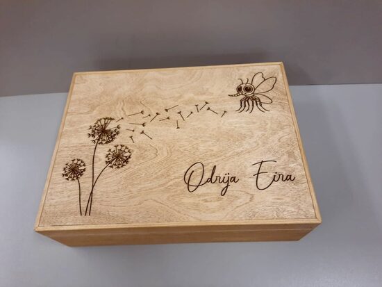 Personalizēta koka atmiņu lāde 