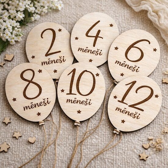 Mēnešu kartiņas- baloni 