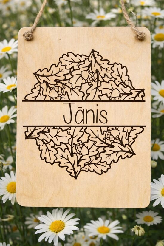 Personalizēts dekors- dēlītis, dāvana Jānim