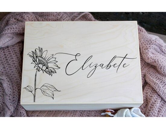 Personalizēta koka atmiņu lāde 