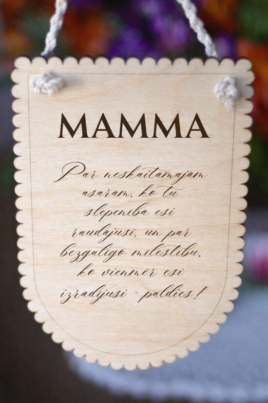 Māmiņdienas dāvana, personalizēts koka dekors