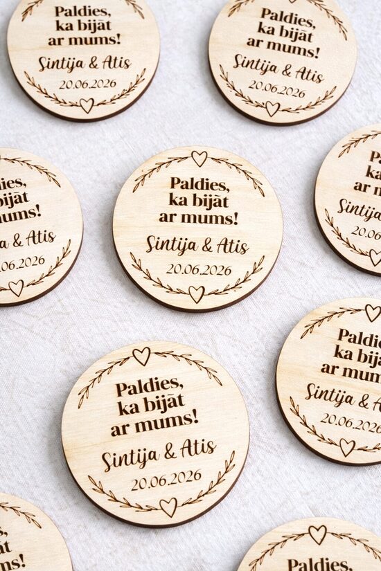 Personalizēti koka magnēti