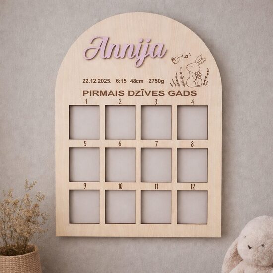 12 bilžu fotorāmis mazuļa fotogrāfijām 