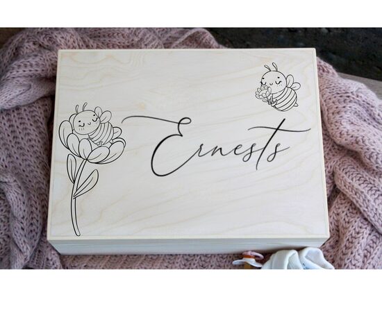 Personalizēta koka atmiņu lāde 