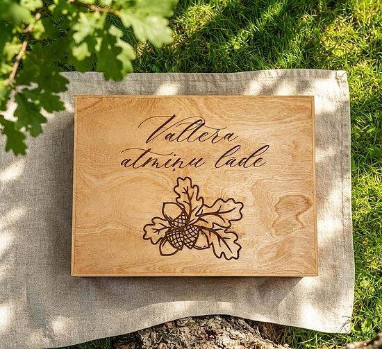 Personalizēta koka atmiņu lāde 