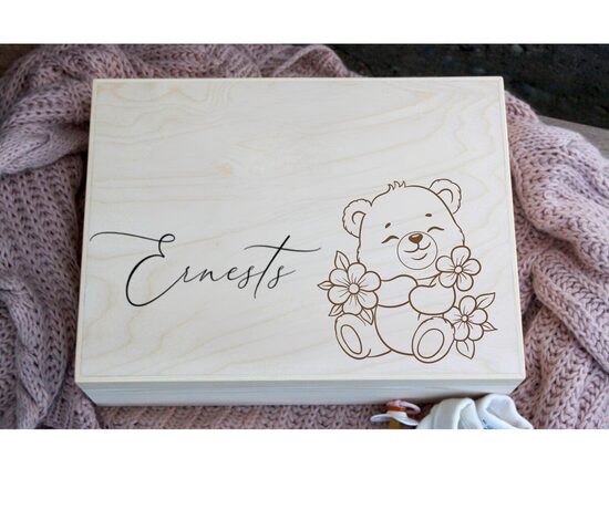 Personalizēta koka atmiņu lāde 