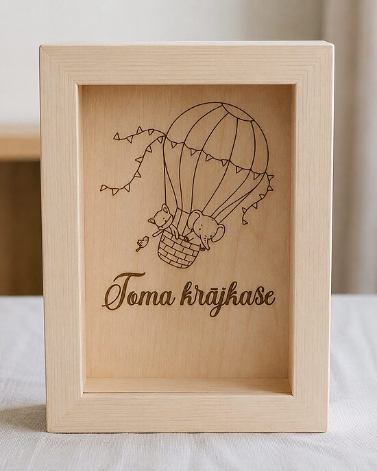 Personalizēta koka krājkase 