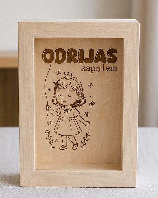 Personalizēta koka krājkase 