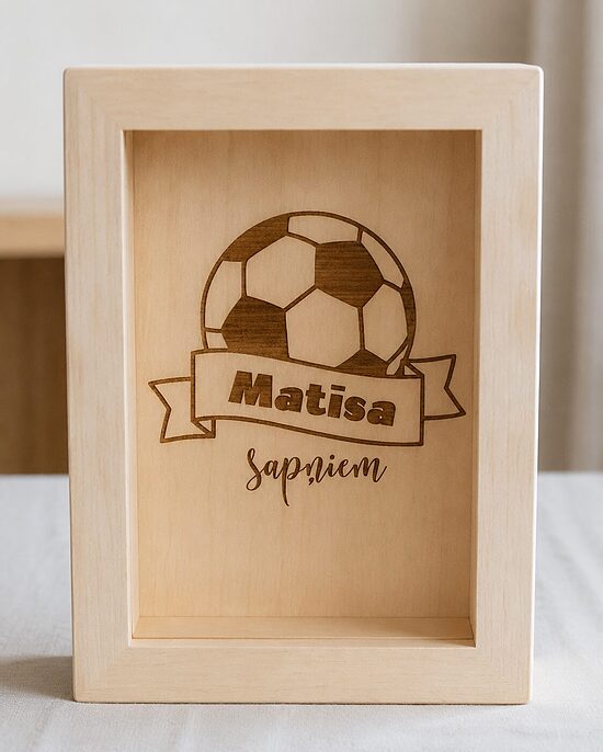 Personalizēta koka krājkase 