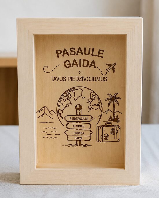 Personalizēta koka krājkase 