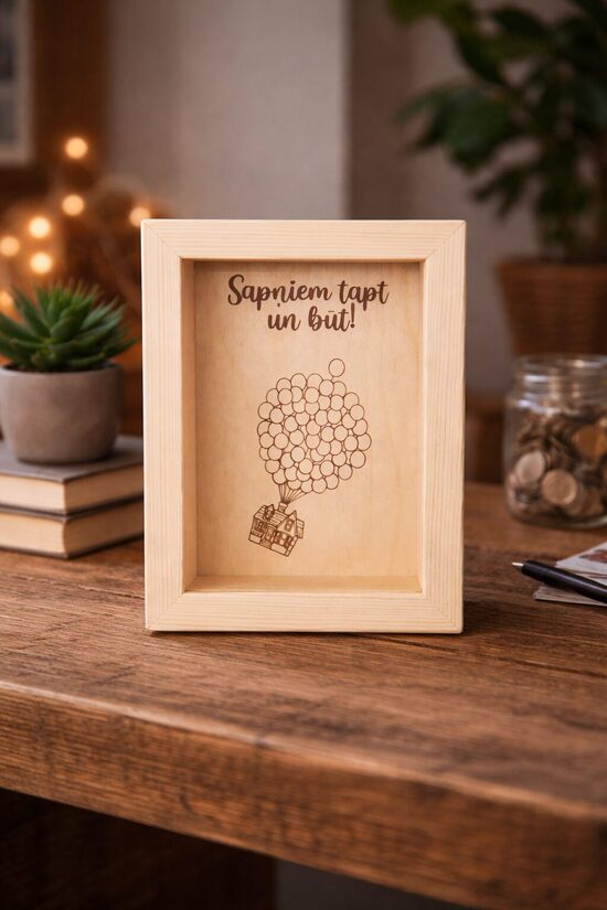 Personalizēta koka krājkase 