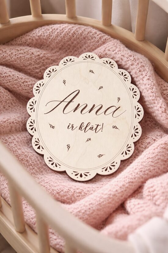 Personalizētas koka mēnešu kartiņas mazulim 