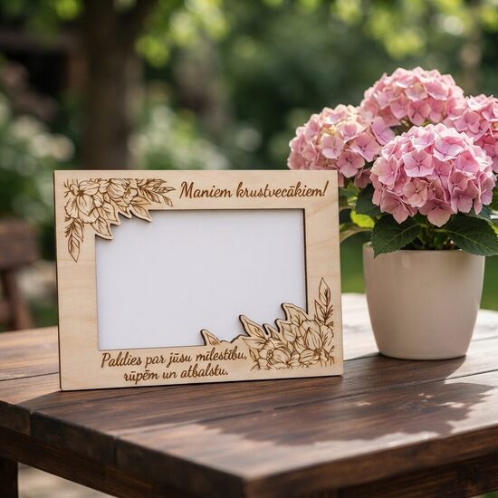 Personalizēts koka fotorāmis 