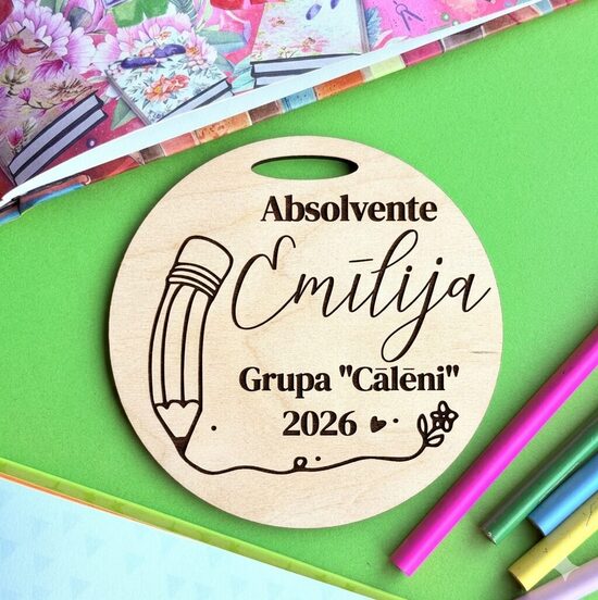 Personalizētas koka medaļas- bērnudārza izlaidumam