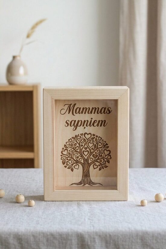 Personalizēta koka krājkase 