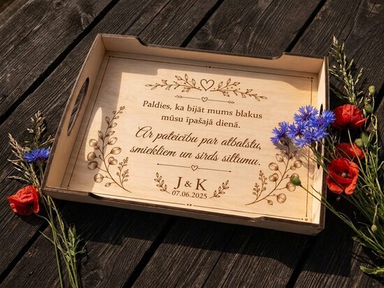 Personalizēta koka paplāte 