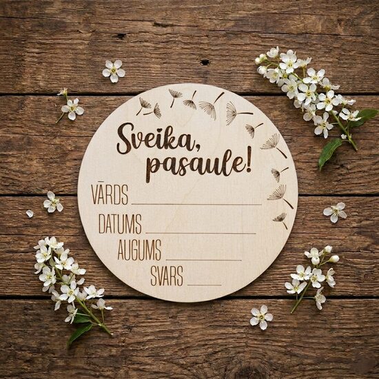 Mazulim piedzimstot, koka kartiņa 