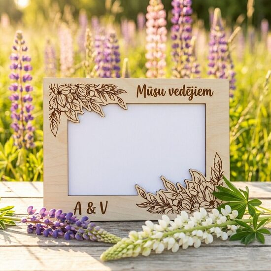 Personalizēts koka foto rāmis 