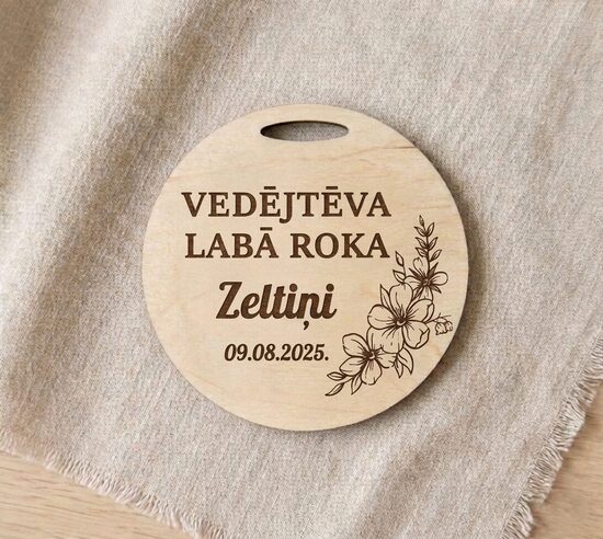 Kāzu amatu koka medaļas 