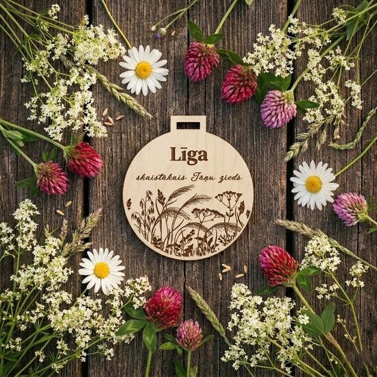LĪGO svētkiem - koka medaļa Jānim vai Līgai