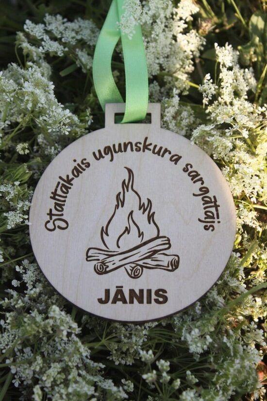 LĪGO svētkiem - koka medaļa Jānim 