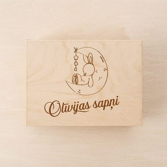 Personalizēta koka atmiņu lāde 