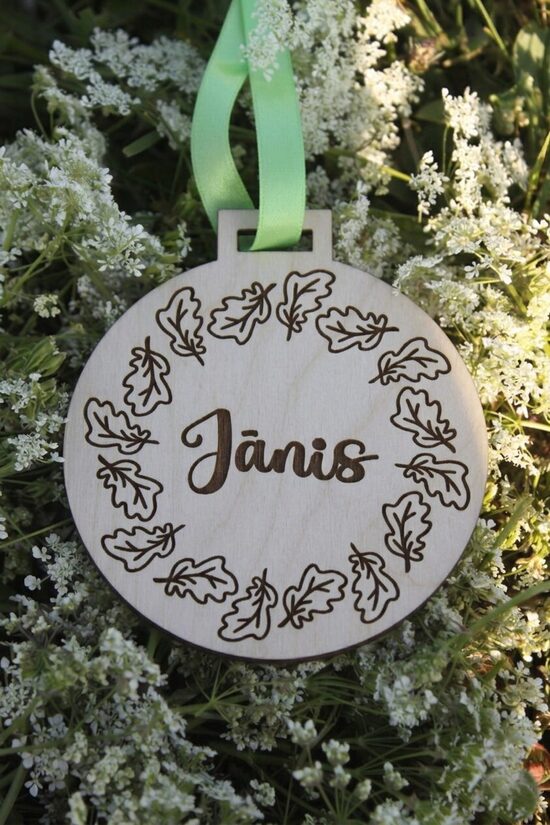 LĪGO svētkiem - koka medaļa Jānim 