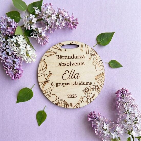 Personalizētas koka medaļas- bērnudārza izlaidumam