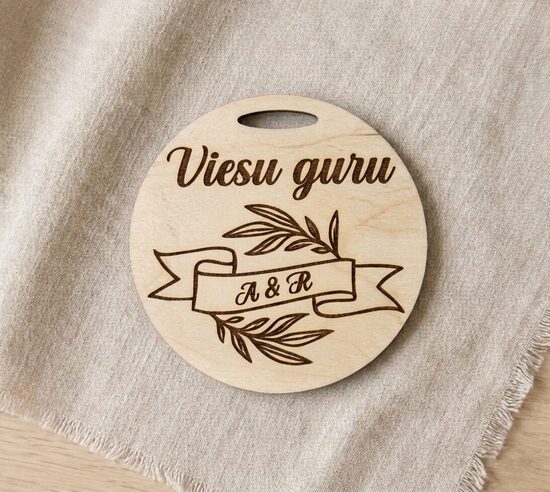 Kāzu amatu koka medaļas 