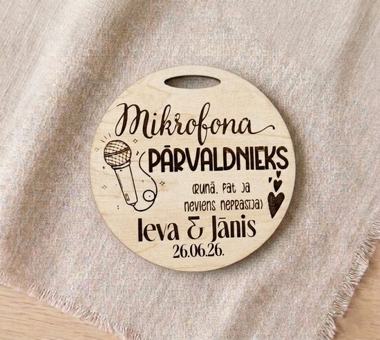 Kāzu amatu medaļas ar ilustrācijām 
