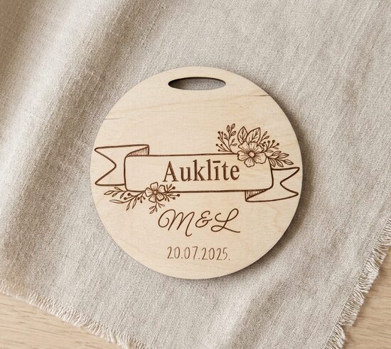Kāzu amatu koka medaļas 