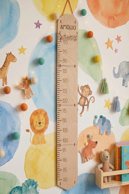 Wooden height chart