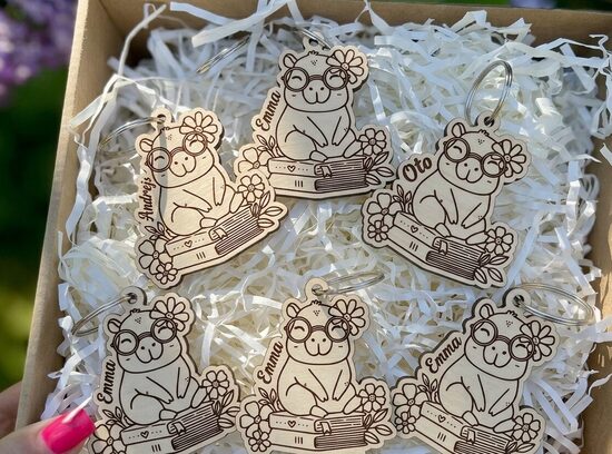 Personalizēti koka atslēgu piekariņi