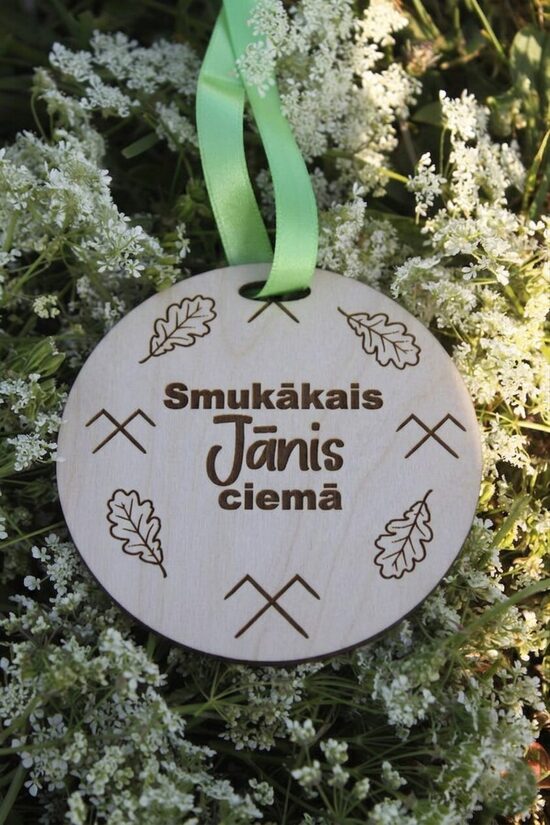 LĪGO svētkiem - koka medaļa Jānim 