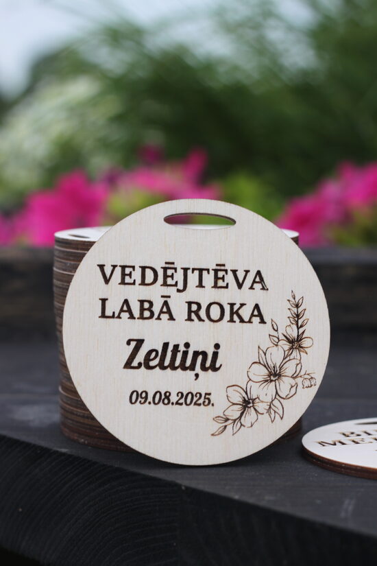 Kāzu amatu koka medaļas 