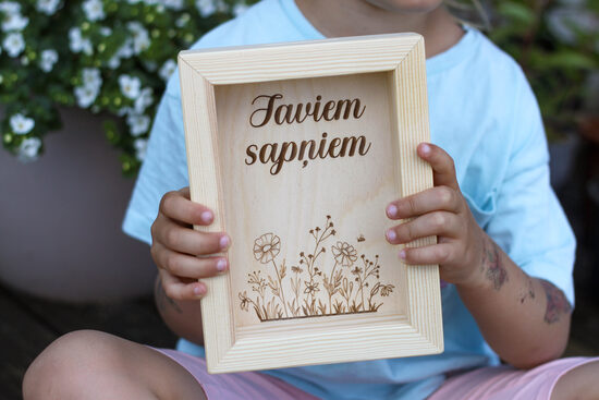 Personalizēta koka krājkase 