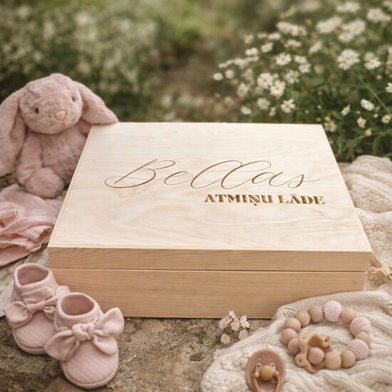 Personalizēta koka atmiņu lāde 