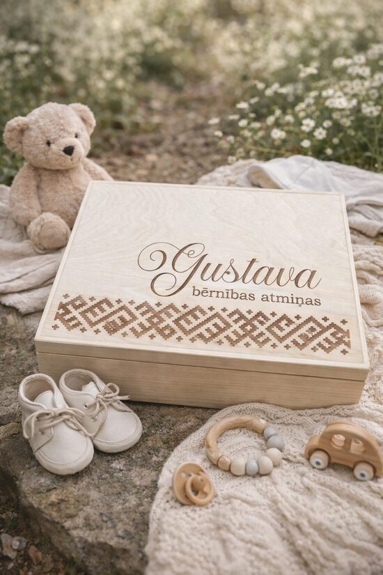 Personalizēta koka atmiņu lāde 