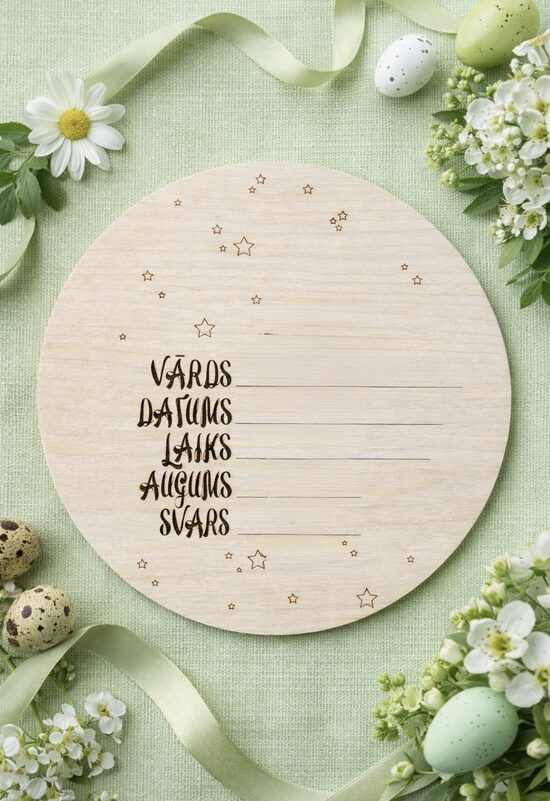 Mazulim piedzimstot, koka kartiņa 