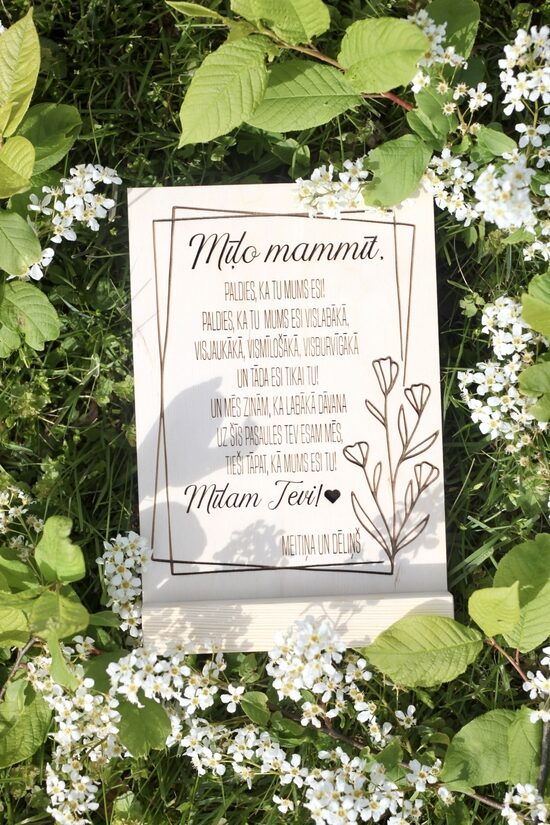 Dāvana Mātes dienā, personalizēts dekors 