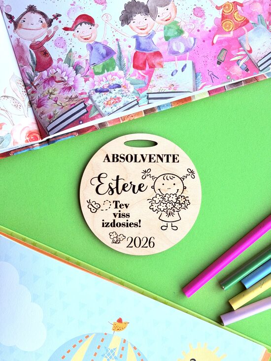 Personalizētas koka medaļas- bērnudārza izlaidumam