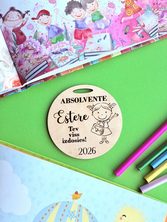 Personalizētas koka medaļas- bērnudārza izlaidumam