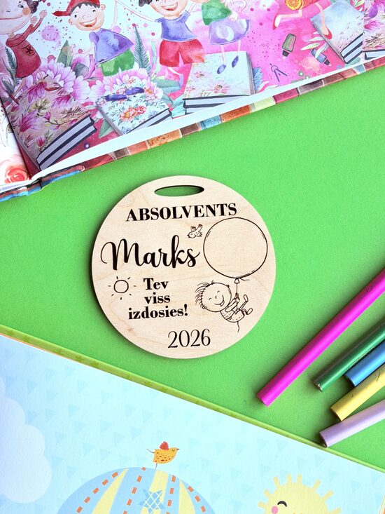 Personalizētas koka medaļas- bērnudārza izlaidumam